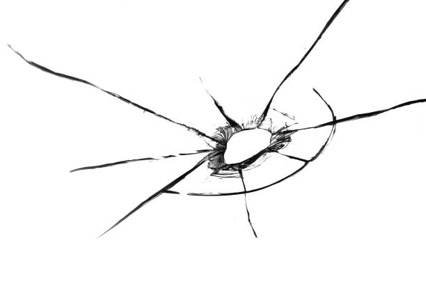 istock Textures of broken glass on a white background 2174007288