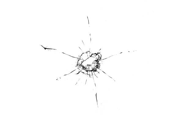 istock Textures of broken glass on a white background 2174007351