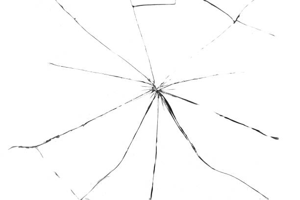 istock Textures of broken glass on a white background 2174007432