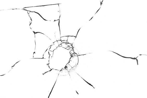 istock Textures of broken glass on a white background 2174007481
