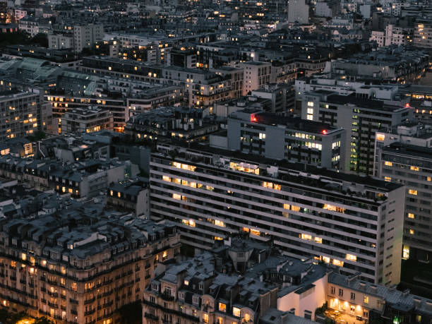 istock Urban Density: Nighttime Cityscape of Paris 2174016085