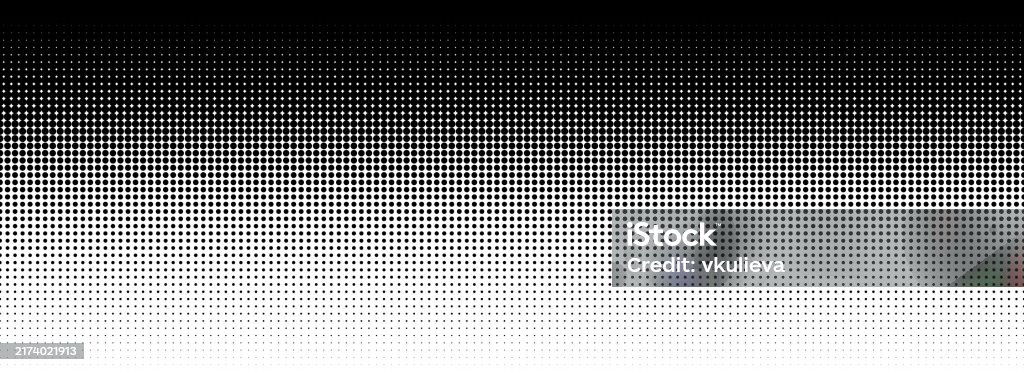 Dotted halftone gradient texture. Vanishing polka dot background. Repeating dots gradation pattern background. Black fading comic pop art overlay backdrop. Halftone raster effect wallpaper. Vector - Royalty-free Halftint vectorkunst Dotted halftone gradient texture. Vanishing polka dot background. Repeating dots gradation pattern background. Black fading comic pop art overlay backdrop. Halftone raster effect wallpaper. Vector - Royalty-free Halftint vectorkunst