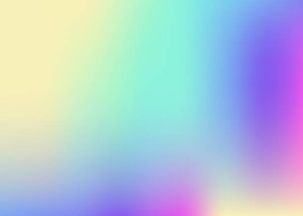 istock Holographic Background. Violet Blur Texture. Hologram Texture. Trendy Cover. Abstract Gradient. Metal Effect. Minimal Light. Shiny Geometry Brochure. Blue Holographic Background 2174027632