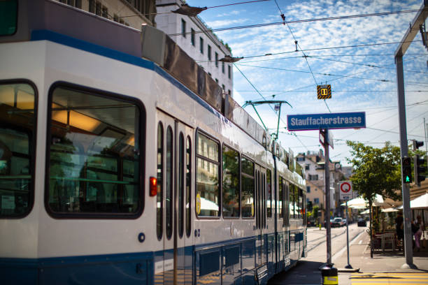 istock Cable Car in Zurich, Switzerland on Sunny Day 2174036159