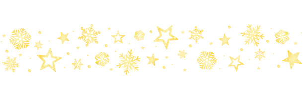 istock Gold snowflakes border. Christmas decoration on white background. Winter glitter design for greeting card or invitation. Gold snow frame. Holiday wallpaper template. Vector illustration 2174038572