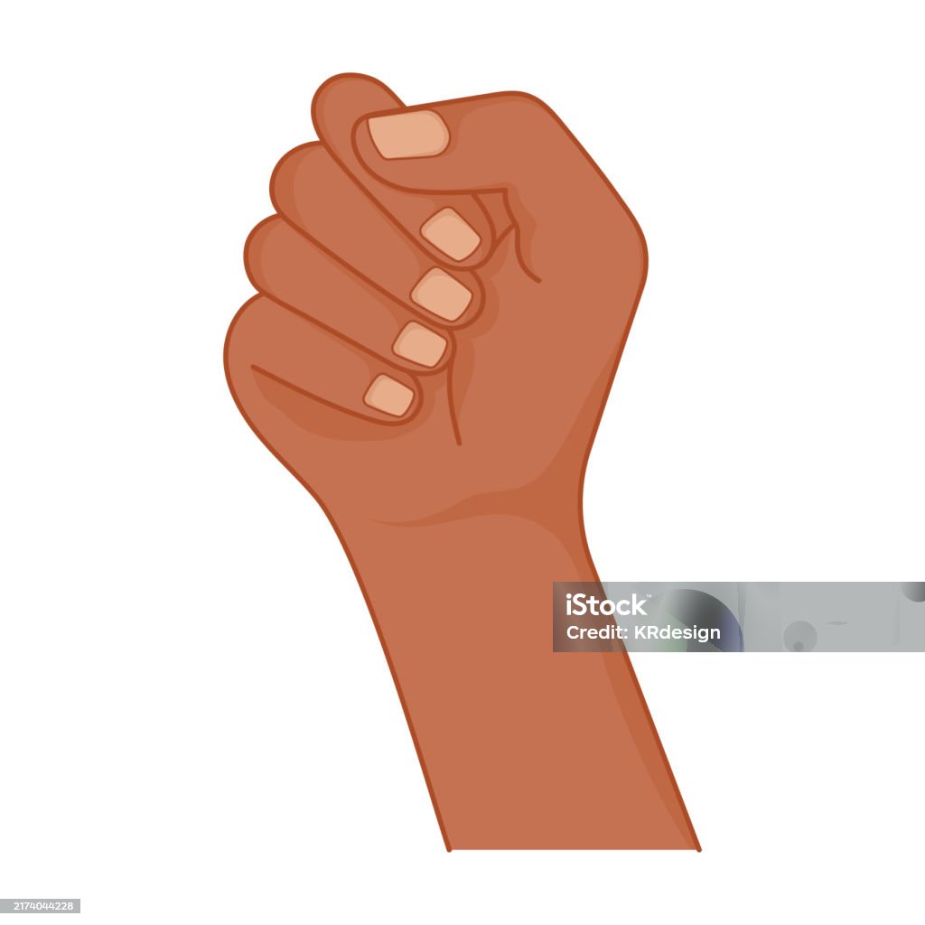 Ilustración de Puño Cerrado Levantado En Señal De Empoderamiento Y ...