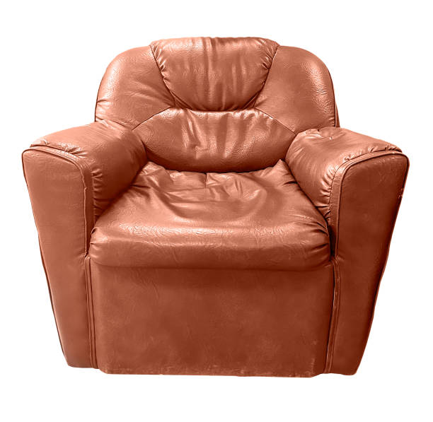 Background Texture Of A Luxuries Brown Leather Sofa.