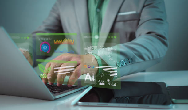 istock Businessman using computer and tablet to analyze investment concept, ESG, Environment social governance investment business concept, Social business strategy, Environment, Sustainability-related risks 2174055321