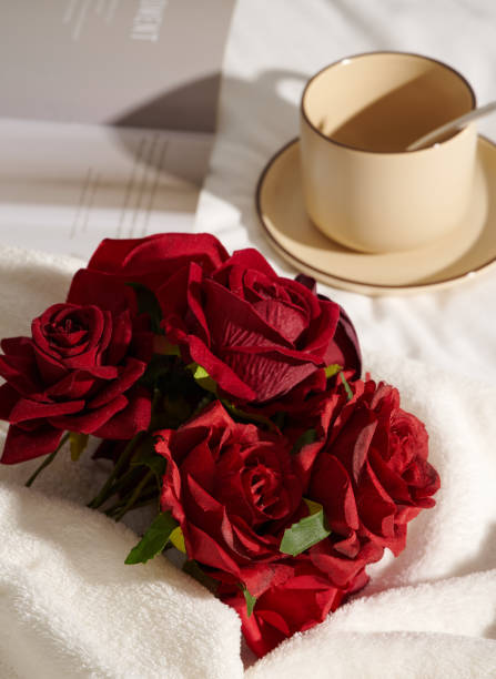 istock Coffee cup and rose, relaxed and elegant atmosphere, home life 2174058503