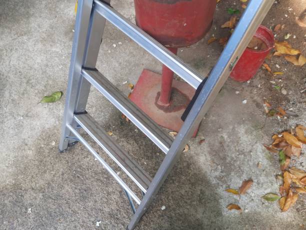istock aluminum ladder 2174059495