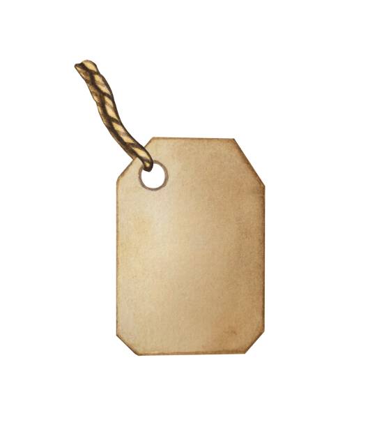 istock Vintage style tag, label. Watercolor illustration 2174061389