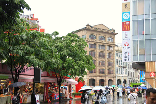 Guangzhou, China – August 25, 2024: Beijing Road is the main shopping district in Guangzhou