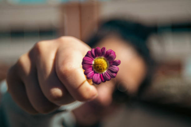 istock Woman holding flower to camera 2174066698