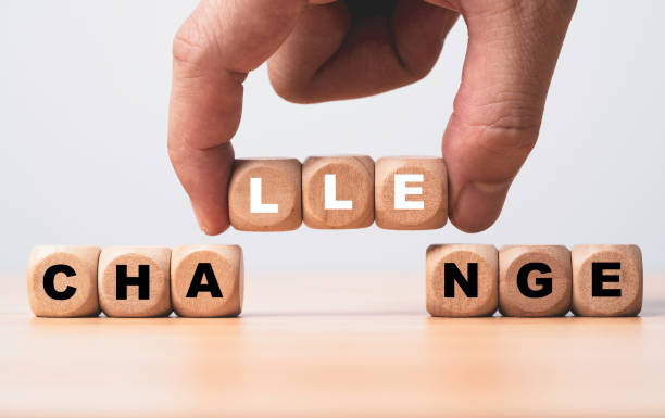 istock Hand holding alphabet to alternate wording from change and challenge concept. 2174068857