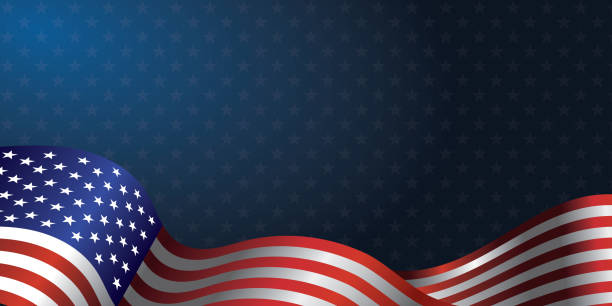 istock Waving flag of American isolated 2174075180