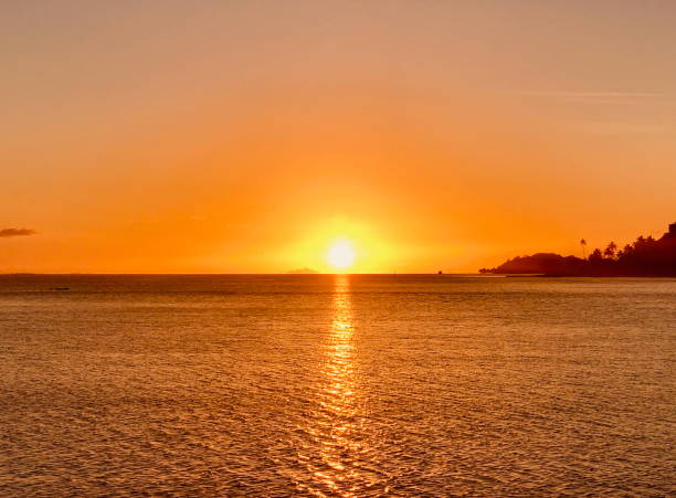 istock Sunset over the ocean on Bora Bora, French Polynesia 2174085538