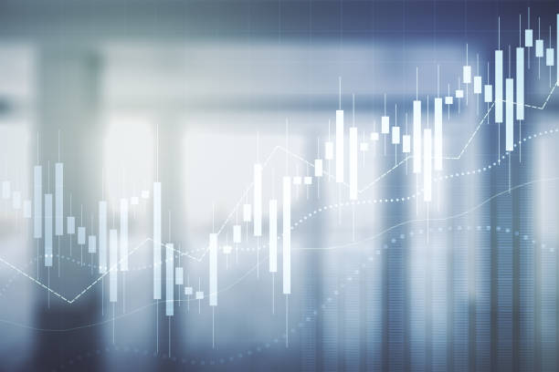 istock Multi exposure of virtual creative financial chart hologram on empty modern office background, research and analytics concept 2174094269
