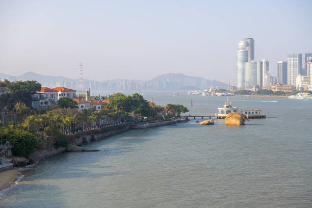 istock Boat passing in front of Gulangyu Island. 2174095818