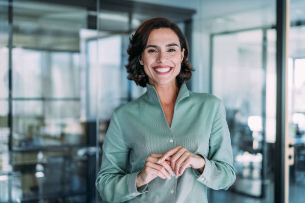 istock Confident businesswoman in modern office. 2174096151