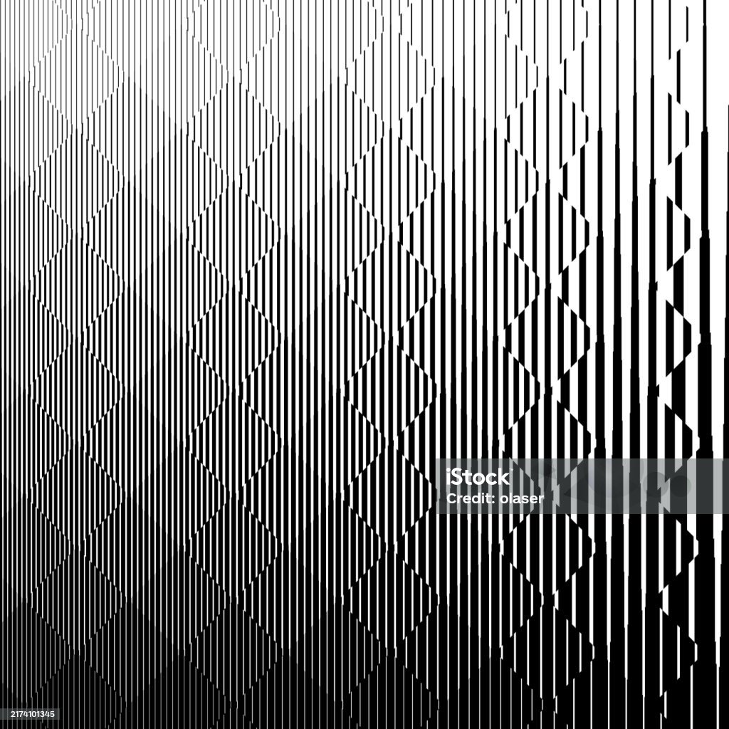 Gradient Squar Pattern Striped Squares Line Width Gradient Pattern Stock Illustration ...