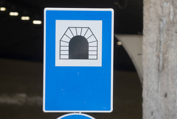 a car tunnel on the road, passageway through a mountain
