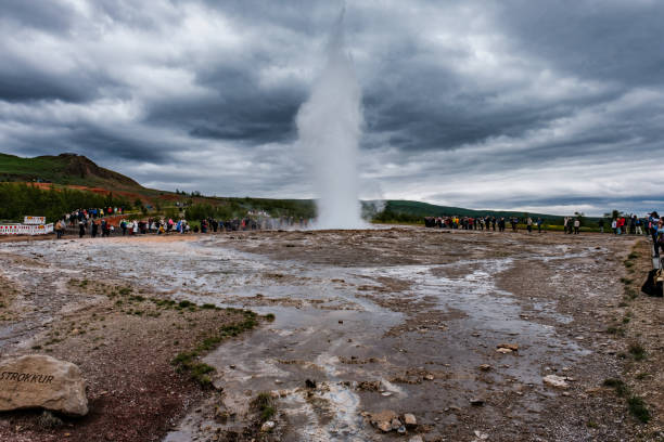 istock Geysir Hot Spring Area and Strokkur - Iceland 2174104949