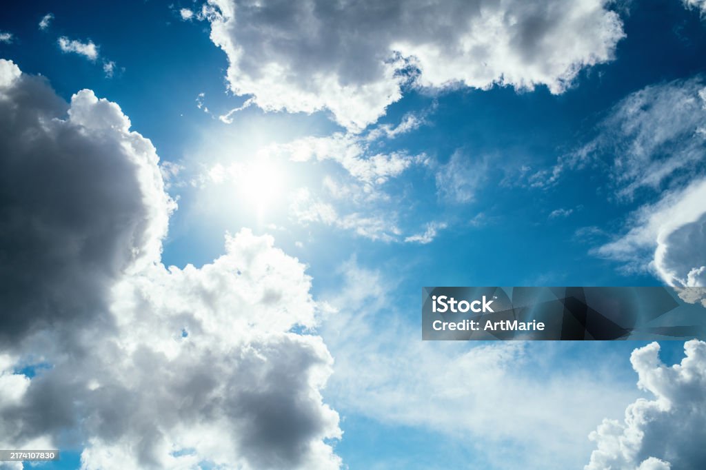 Clouds and sun in blue sky Cloud - Sky Stock Photo Clouds and sun in blue sky Cloud - Sky Stock Photo