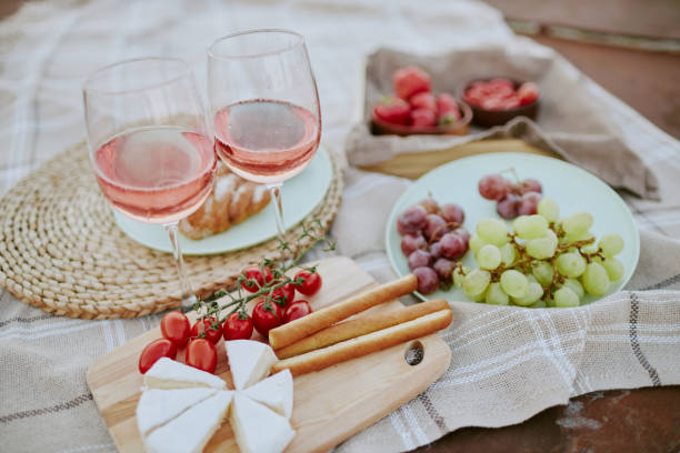 istock Enjoying Refreshing Summer Picnic with Rose Wine 2174109323