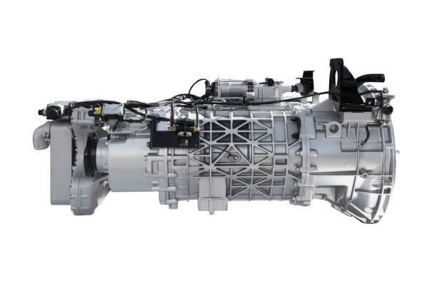 istock Car automatic transmission. Car automatic gearshift isolated on white background. Modern heavy duty automatic transmission of a truck or bus isolated 2174114150
