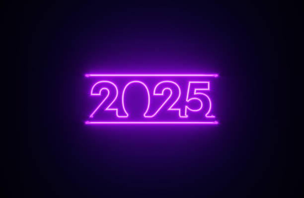 istock Neon 2025 On Black Background 2174116951