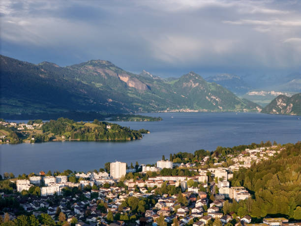 istock Scenic Mountain View Above Urban Cityscape 2174117998