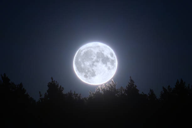 istock Full August moon in Aquarius. 2174119560