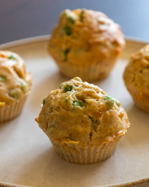 istock Healthy Delicious Muffin with Pea and Ham Close-Up 2174122514