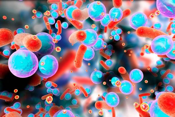 istock Bacteria in a biofilm, illustration 2174123639