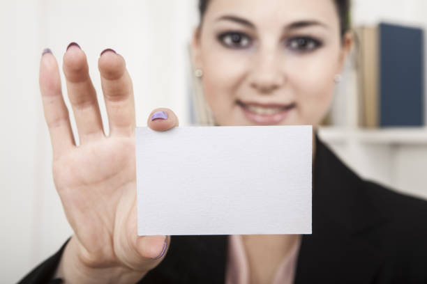 Young business girl in office