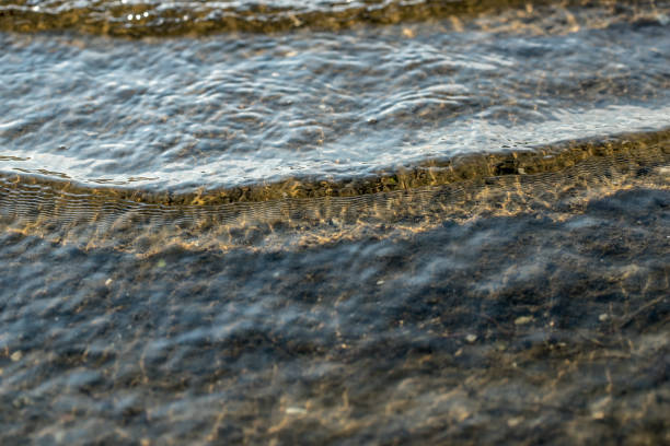ocean closeup of water ripple see through clean water