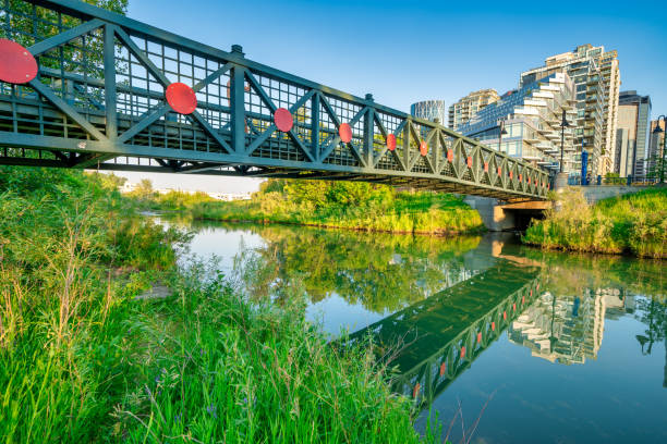 istock The beautiful landscape along Calgary riverwalk at sunset 2174129939