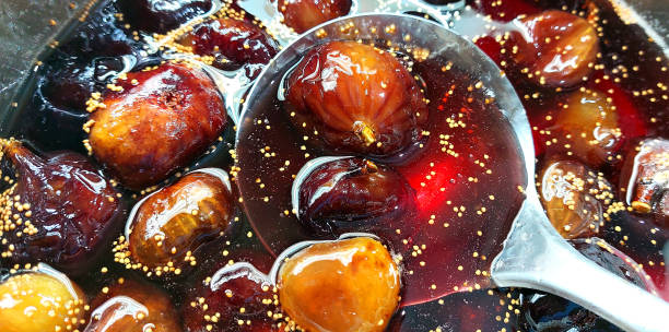 Fig jam, an essential for the fall season, close-up