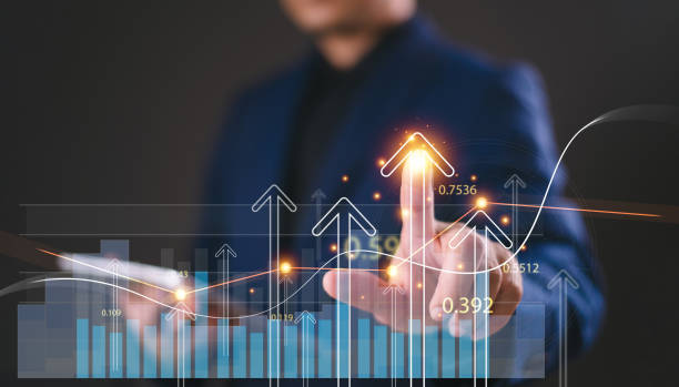 istock Business plan profit increase concept. Man analysis strategy growth graph on global trade, stock market chart, exchange financial growth diagram. Investor success invest in stock and finance market 2174131943