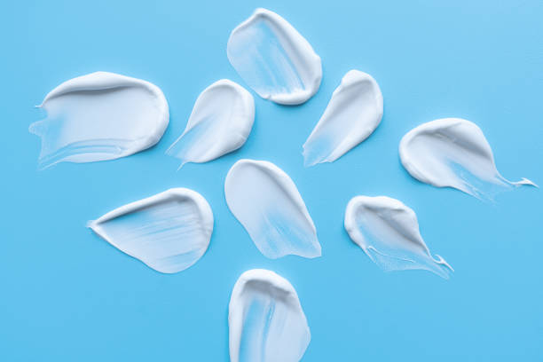istock A smear of cream on a light background. Beauty concept. 2174145456
