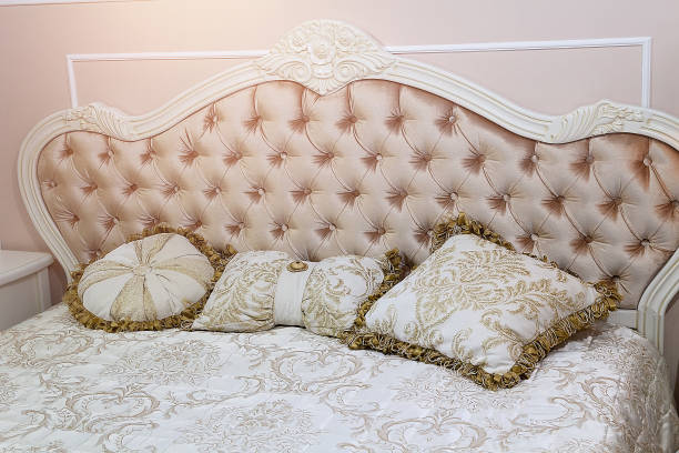 istock Classic style bed and pillows in the bedroom 2174146950