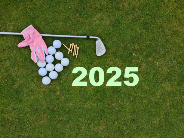 istock Golf accessories including a club, golf balls, tees, and a glove arranged creatively on grass game in 2025 2174148267