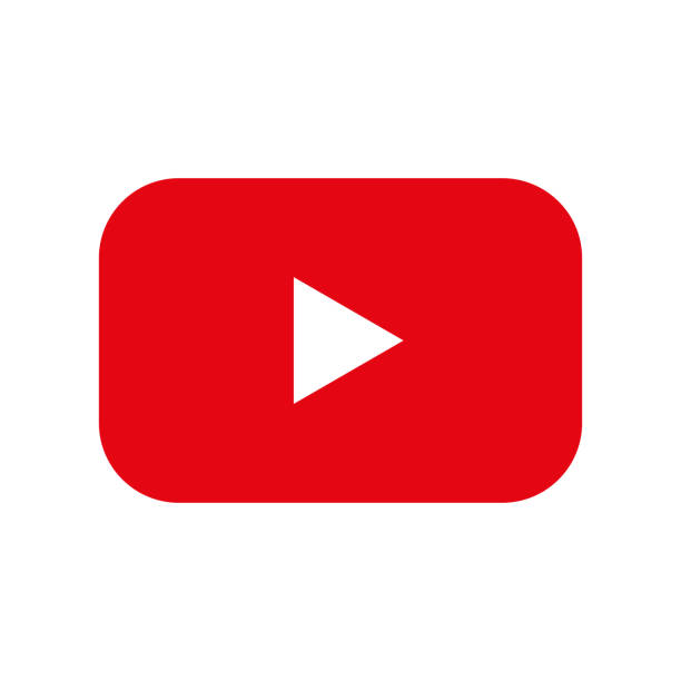 Red play button icon. White triangle center. Bold vector shape. Digital media symbol. Red play button icon. White triangle center. Bold vector shape. Digital media symbol. EPS 10. play button stock illustrations