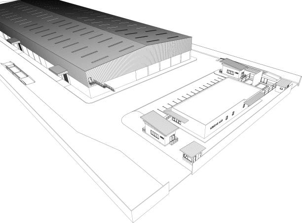 istock 3D illustration of industrial project 2174152337