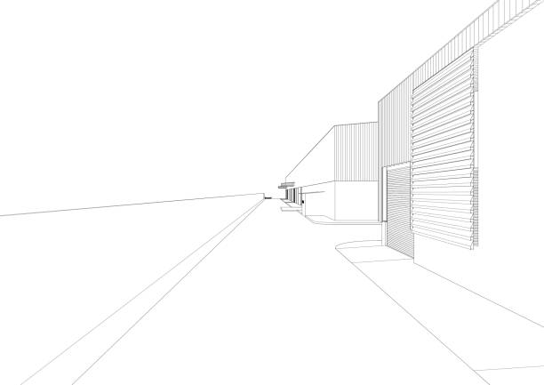 Render of a residential home on paper surface.