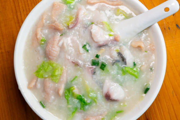 istock top view fish slices and pork porridge at horizontal composition 2174160425