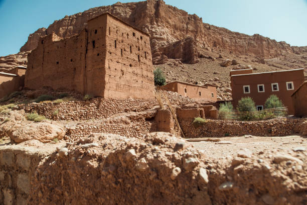 istock Ancient Adobe Structures Stand Resilient Against the Harsh Moroccan Desert Landscape on a Sunny Day 2174160895