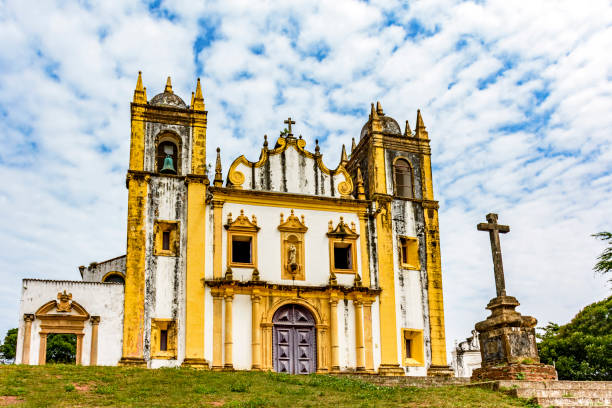 istock Old baroque church deteriorated by time 2174166205