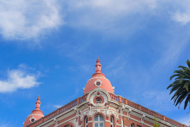 Pink dome in modernist elegant building