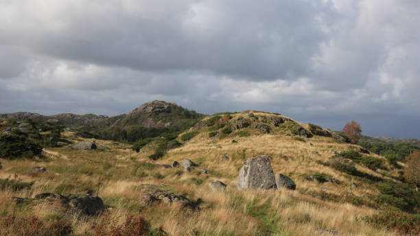 View from Lauvnesfjell direction North, Egersund, Norway.